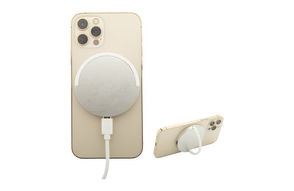 Magnetischer Wireless-Charger RaluHold, silber