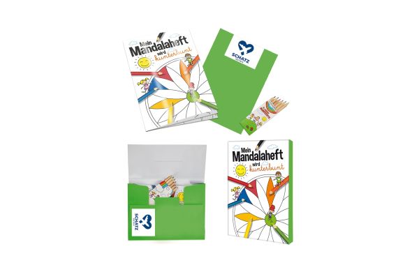 Mal-Set A5 mit 1-c Logoeindruck