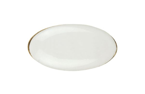 Metall Pin oval 20x12mm, gold satin