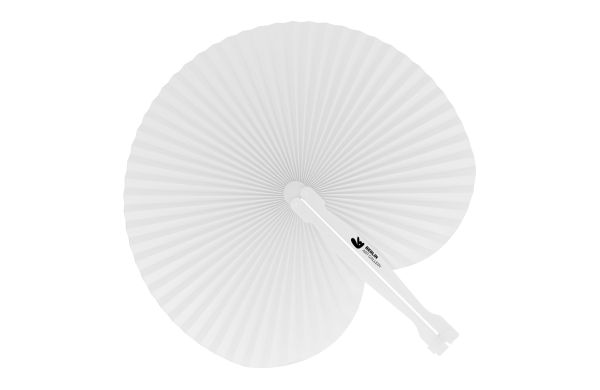 Mini faltbarer Handfächer, weiss