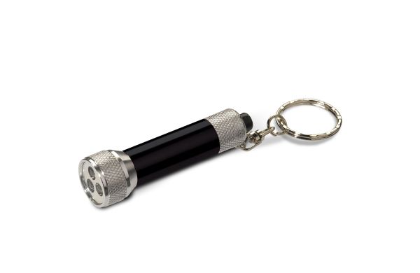 Mini-LED-Lampe mit Schlüsselring, schwarz