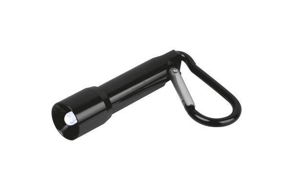 Mini-Taschenlampe Bergamo  - schwarz