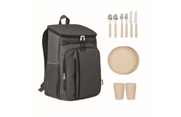 MONTECOOL Picknickrucksack 600D RPET - schwarz