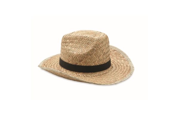 TEXAS Cowboy-Hut Stroh - schwarz