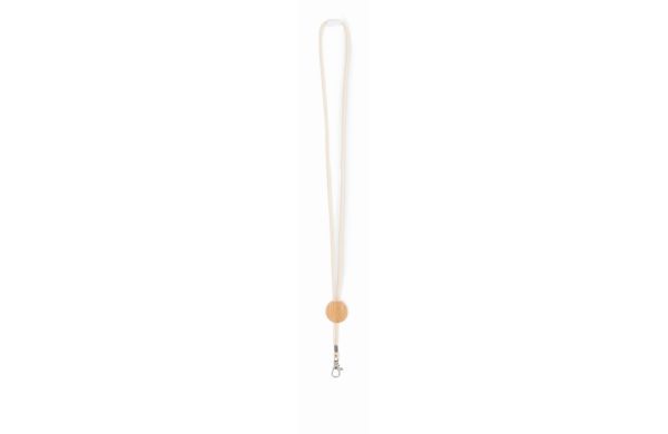 KARA Lanyard mit Metallkarabiner - beige