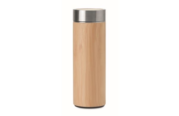 BATUMI GLASS Trinkflasche Glas 400ml - holzfarben