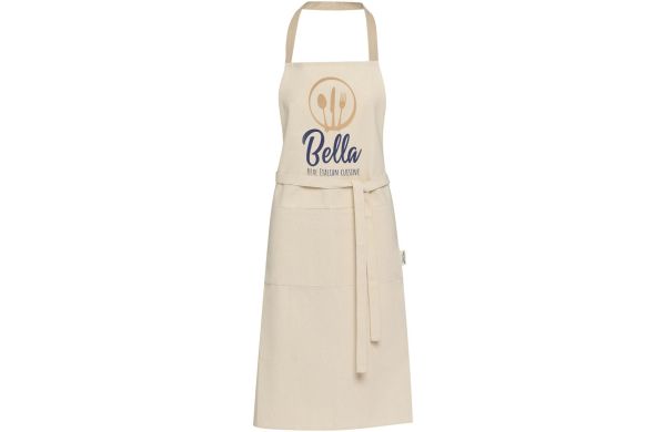 Nia 200 g/m² Schürze aus recycelter Baumwolle, oatmeal
