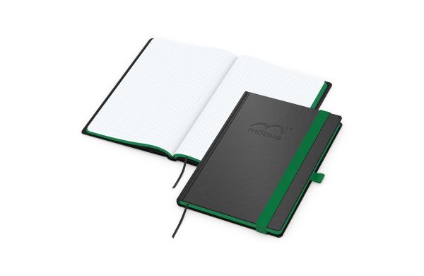 Notizbuch Hardcover Color-Book Ausstattung farbig - gepunktet, Prägung