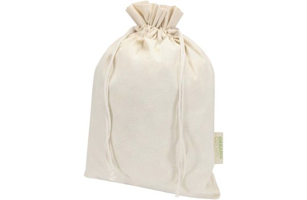 Odisha 140 g/m² OCS Bio-Geschenktasche – 42 × 30 cm, natur