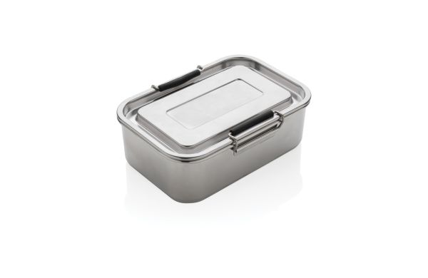 Auslaufsichere Lunchbox aus RCS recyceltem Stainless Steel/silber