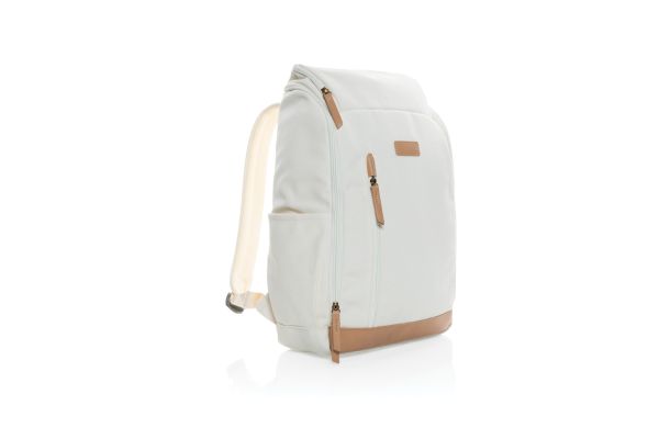 Impact AWARE™ 16 oz. r recyceltem canvas 15" Laptop-Rucksack/off white