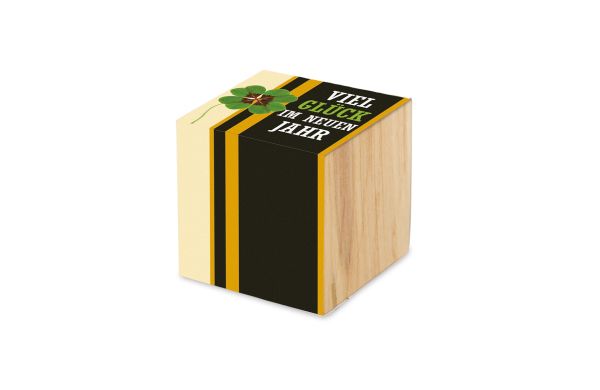 Pflanz-Holz - Standardmotiv - Glücksklee, 2 Seiten gelasert