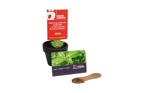 Pflanz-Stick mit Samen, 2 Seiten gelasert