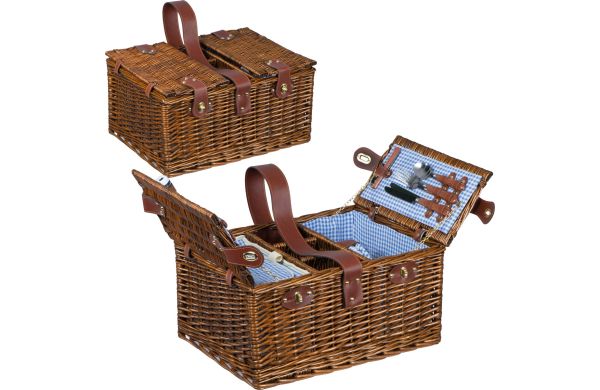 Picknickkorb für 4 Personen - braun