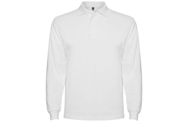 Estrella Langarm Poloshirt für Herren - weiss - S