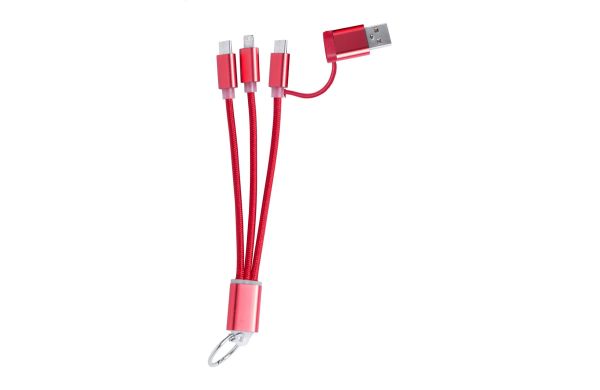 Rashort Ladekabel-Schlüsselanhänger, rot