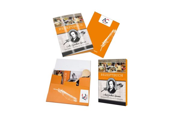 Rezeptbuch-Set mit 2-c Logoeindruck