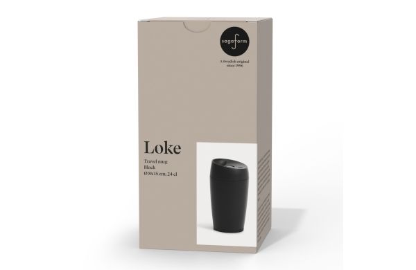 Sagaform Loke Reisebecher 240ml, schwarz