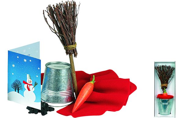 Schneemann-Bau-Set, silber