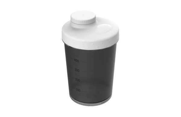 Shaker "Energy", 0,40 l, transparent-grau/weiß