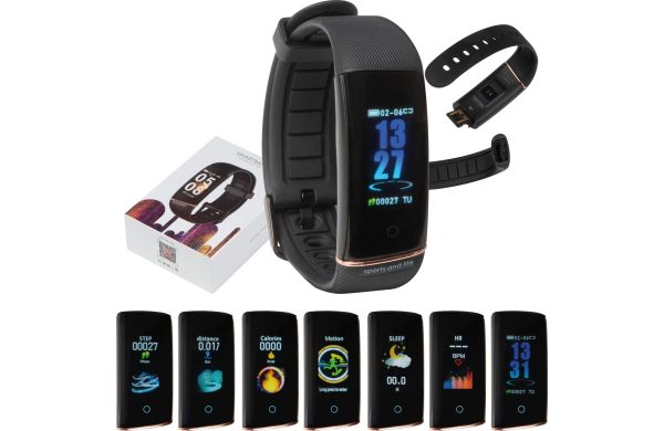 Smartes Fitness Armband - schwarz