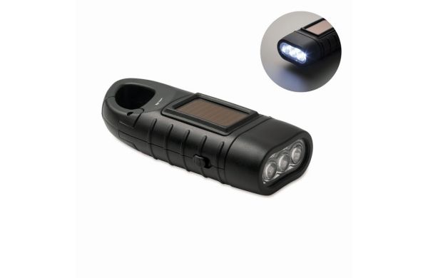 SLUZ Solar-Dynamo-Taschenlampe, schwarz