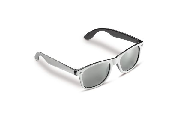 Sonnenbrille Jeffrey, zweifarbig UV400, weiss - schwarz