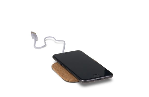 Square cork Wireless charger 5W, natur