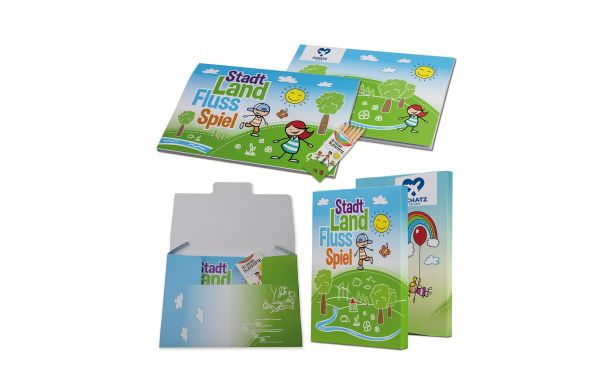 Stadt-Land-Fluss Set - 1-c Logoeindruck