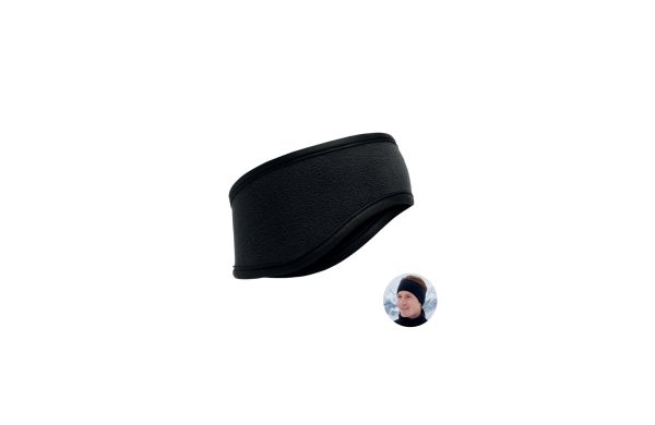Stirnband Fleece, Schwarz