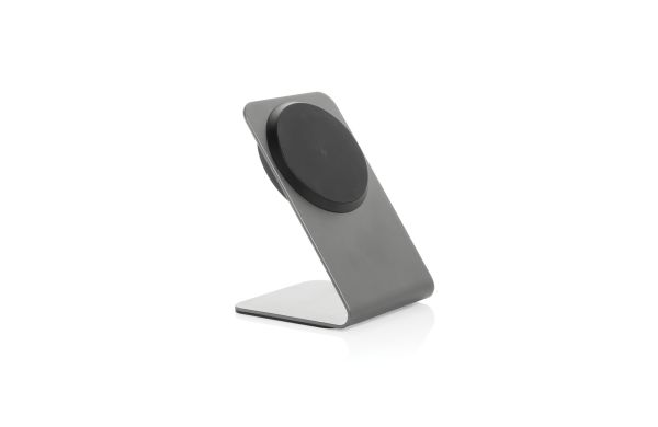terra aluminium 15w magnetischer wireless-charger grau
