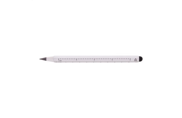 Tintenloser Stift mit Lineal Ruloid, weiss