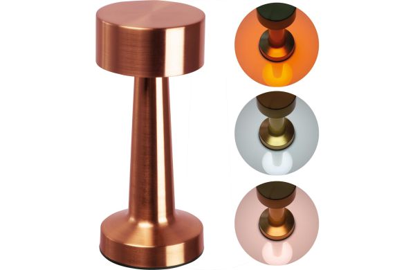 Tischlampe-aus-Edelstahl-mit-Akku-kupfer