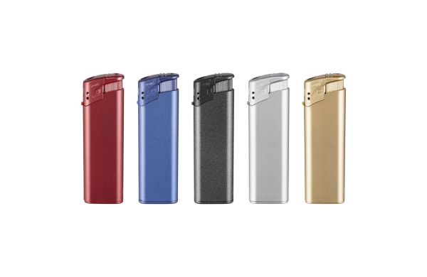 TOM® EB-15 Elektronik-Feuerzeug, Metallic, Vollfarbig