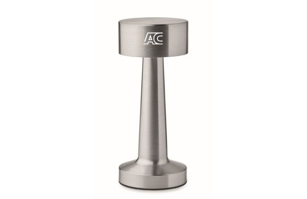 HIERLUZ USB-Tischlampe Metall, silber matt