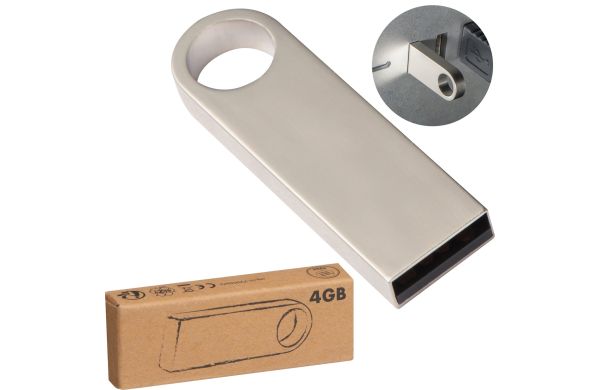 USB Stick Metall 4GB - silbergrau