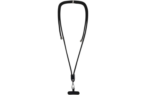 Vega verstellbares, recyceltes Smartphone Lanyard, schwarz