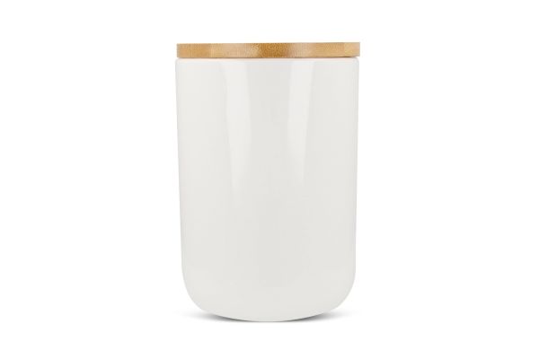 Vorratsdose Keramik & Bambus 900ml, weiss