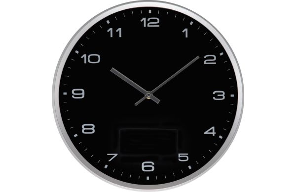 Wanduhr mit Click System - schwarz