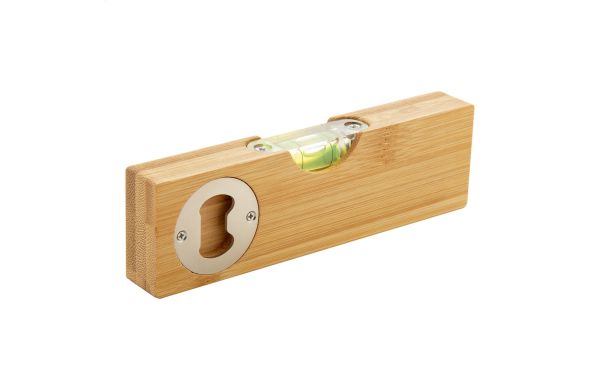 Wasserwaage mit Flaschenöffner Spiroo, weiss