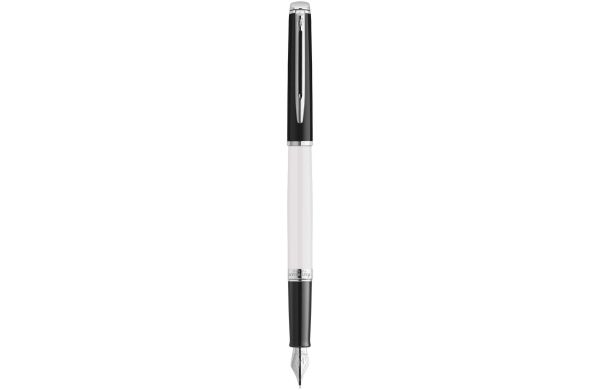 Waterman Hemisphere Color-Block Füllfederhalter mit Palladiumbeschichtung (blaue Mine), weiss