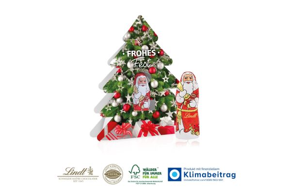 Weihnachtsbaum mit Lindt Nikolaus
