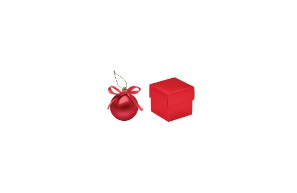 Weihnachtsbaumkugel mit Schleife, Rot