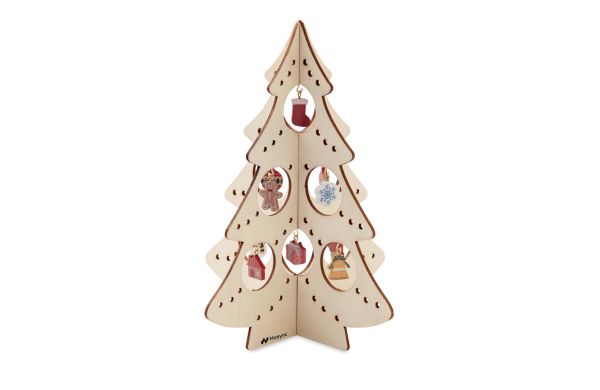 Weihnachtsdeko aus Sperrholz - holzfarben