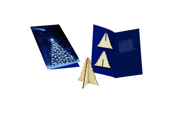 Weihnachtskarte Wintertanne, ohne Kuvert