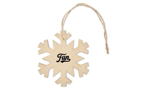Weihnachtsschmuck, Schneeflocke - holzfarben