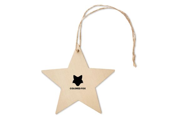 Weihnachtsschmuck, Stern - holzfarben