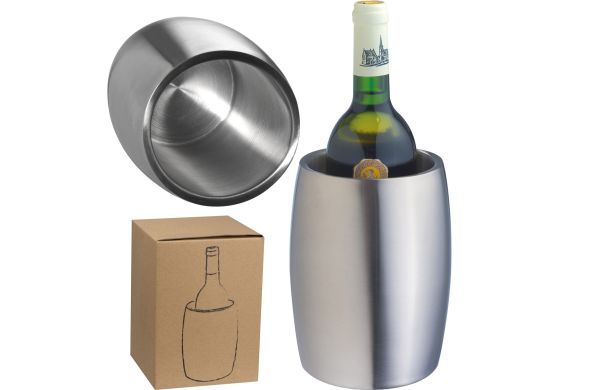 Weinkühler aus Edelstahl - silbergrau