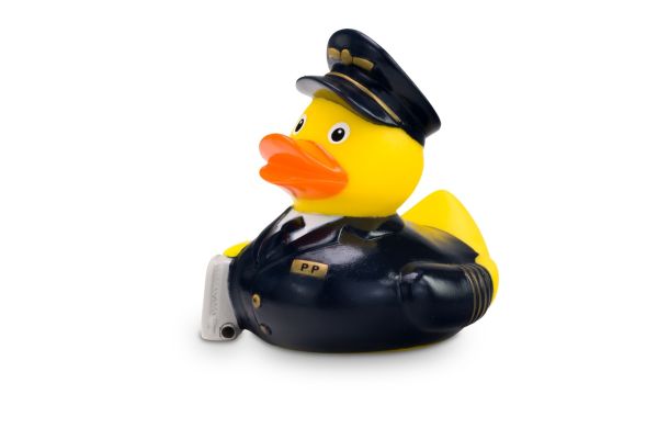 Werbeente Pepe Pilot
