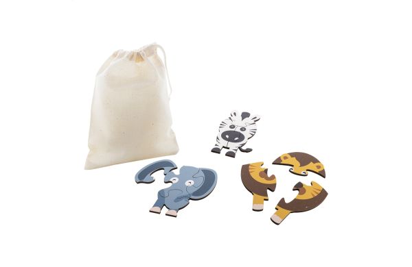 Zoofrik Puzzlespiel, Tiere, mehrfarbig